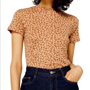 Topshop Leopard Baby Tee